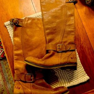 Leather Tall Lucky Riding Boot *New Heels*